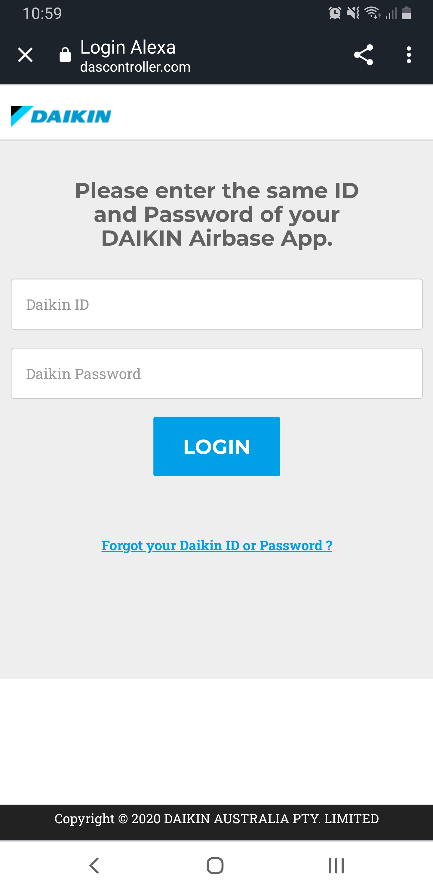 How to link Daikin Airbase to Amazon Alexa Daikin
